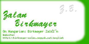 zalan birkmayer business card